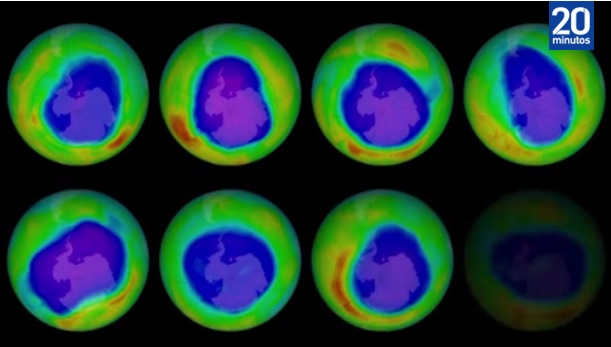 El agujero de la capa de ozono es el más  pequeño desde 1988