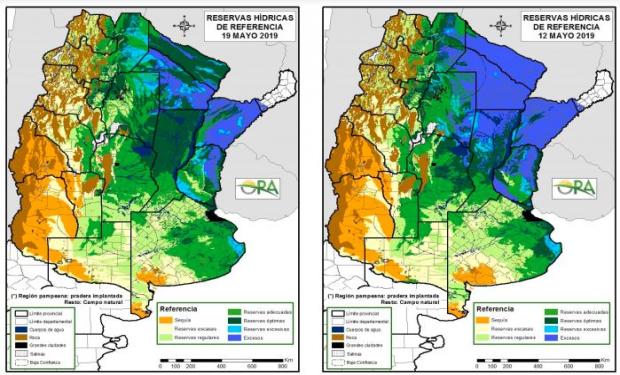 Disminuye el área con excedentes hídricos del NEA