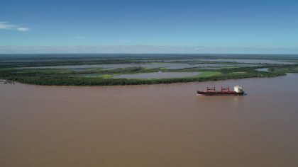 Realizan protestas por dragado de la Hidrovía Paraná