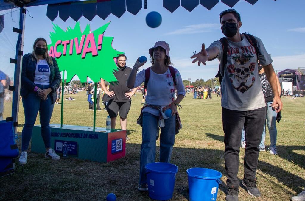 Lollapalooza Argentina 2022: AySA concientizó sobre el cuidado del agua