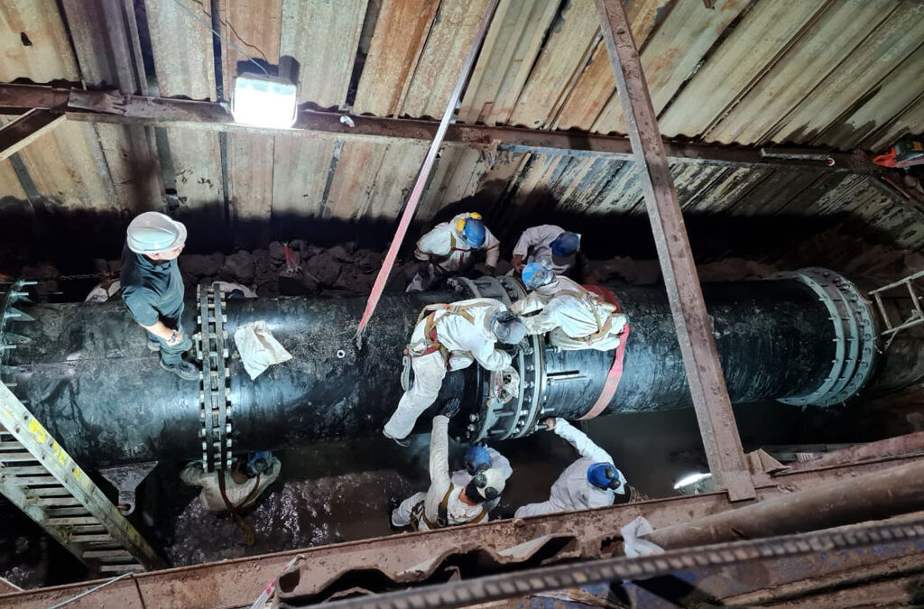 AySA finalizó el arreglo de tuberías y evitó la pérdida del recurso hídrico