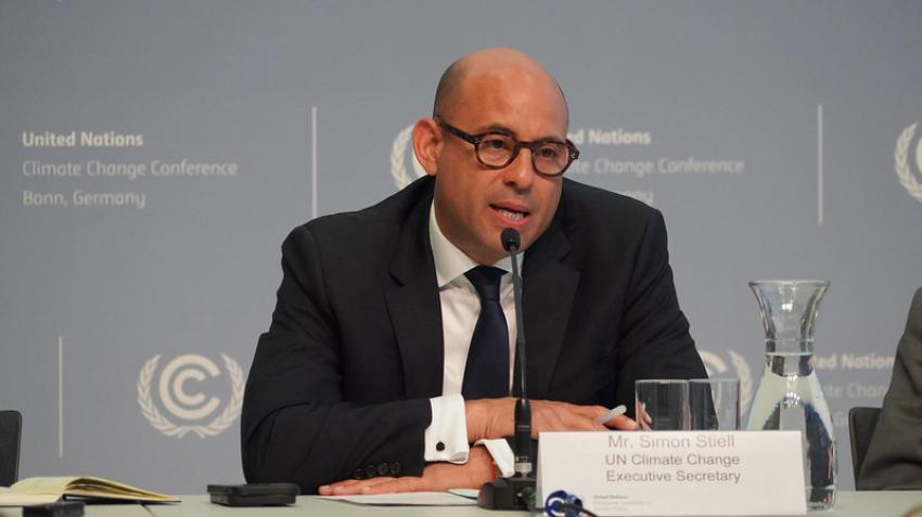Simon Stiell, secretario ejecutivo de la Convención Marco de la ONU