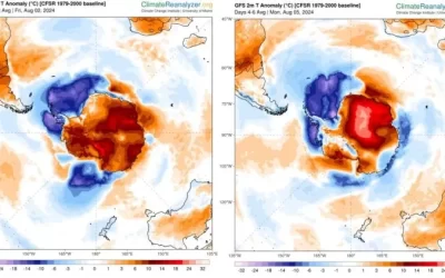 Las temperaturas en el continente antártico están fuera de lo normal