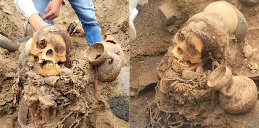 Encuentran una momia preincaica en una red subterránea de gas.